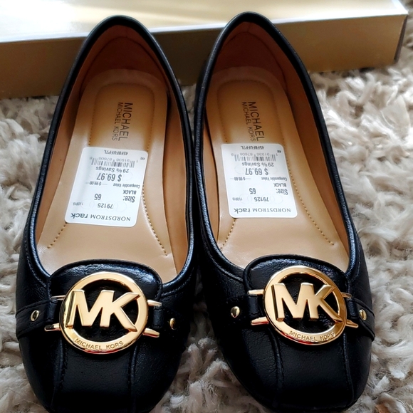 Re-listed: Michael Kors black and gold flats - Picture 2 of 8